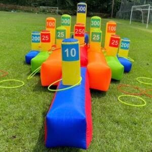 Inflatable ring toss game for parties