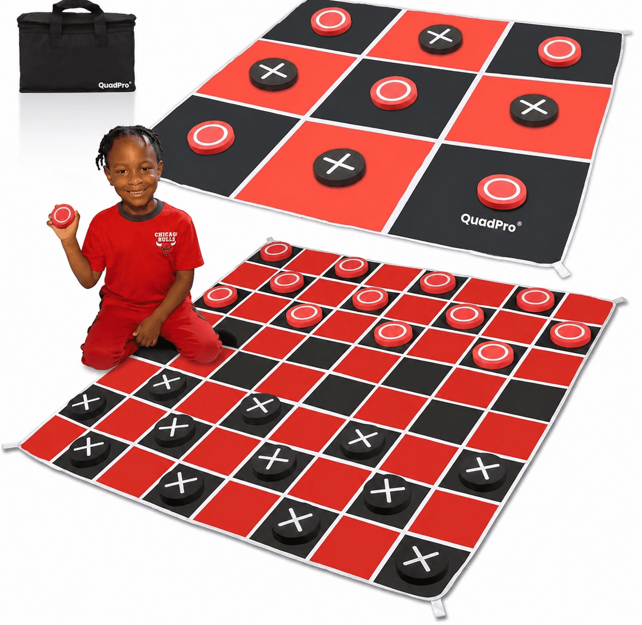 Life size checkers and tic-tac-toe game