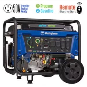 Westinghouse 6-hour generator for outdoor party rentals